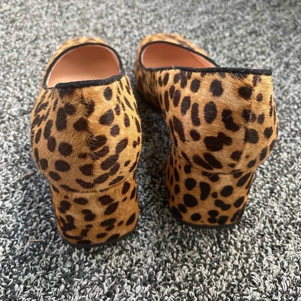 J.Crew Block-heel pumps in leopard calf hair-L357 - Picture 7 of 8
